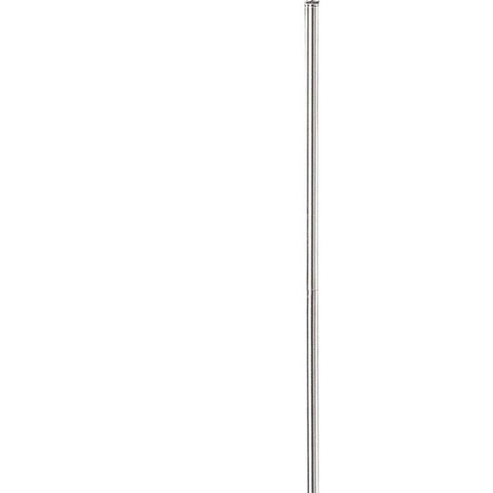 Benzara 150-Watt Silver Metal Floor Lamp With Swing Arm and Fabric Conical Shade