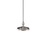 Benzara 150-Watt Silver Metal Floor Lamp With Swing Arm and Fabric Conical Shade