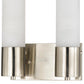 Benzara 2-Light Silver and White Cylindrical Wall Sconce With Switch, Set of 2