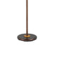 Benzara 3-Way Bronze Torchiere Metal Floor Lamp With Frosted Glass Shade and Stable Base