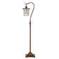 Benzara 60" Rustic Bronze Metal Downbridge Design Floor Lamp With Caged Shade