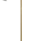 Benzara 60W Gold Metal Floor Lamp With Gooseneck Shape and Stable Base