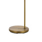 Benzara 60W Gold Metal Floor Lamp With Gooseneck Shape and Stable Base