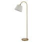 Benzara 60W Gold Metal Floor Lamp With Gooseneck Shape and Stable Base