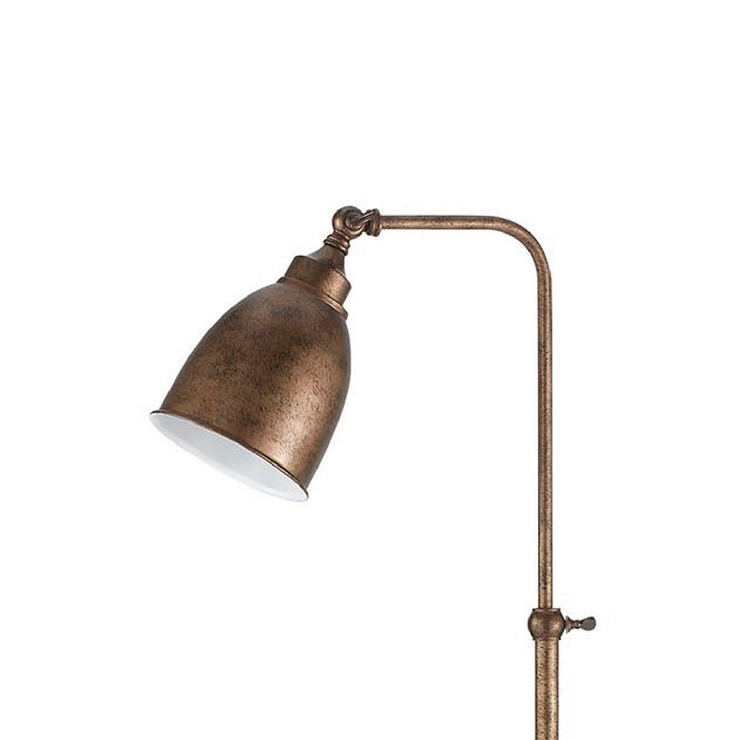 Benzara 62" Bronze Metal Round Floor Lamp With Adjustable Pole