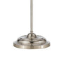 Benzara 62" Silver Metal Round Floor Lamp With Adjustable Pole