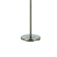 Benzara 70" 3-Way Silver Metal Round Torchiere Floor Lamp With White Frosted Glass Shade