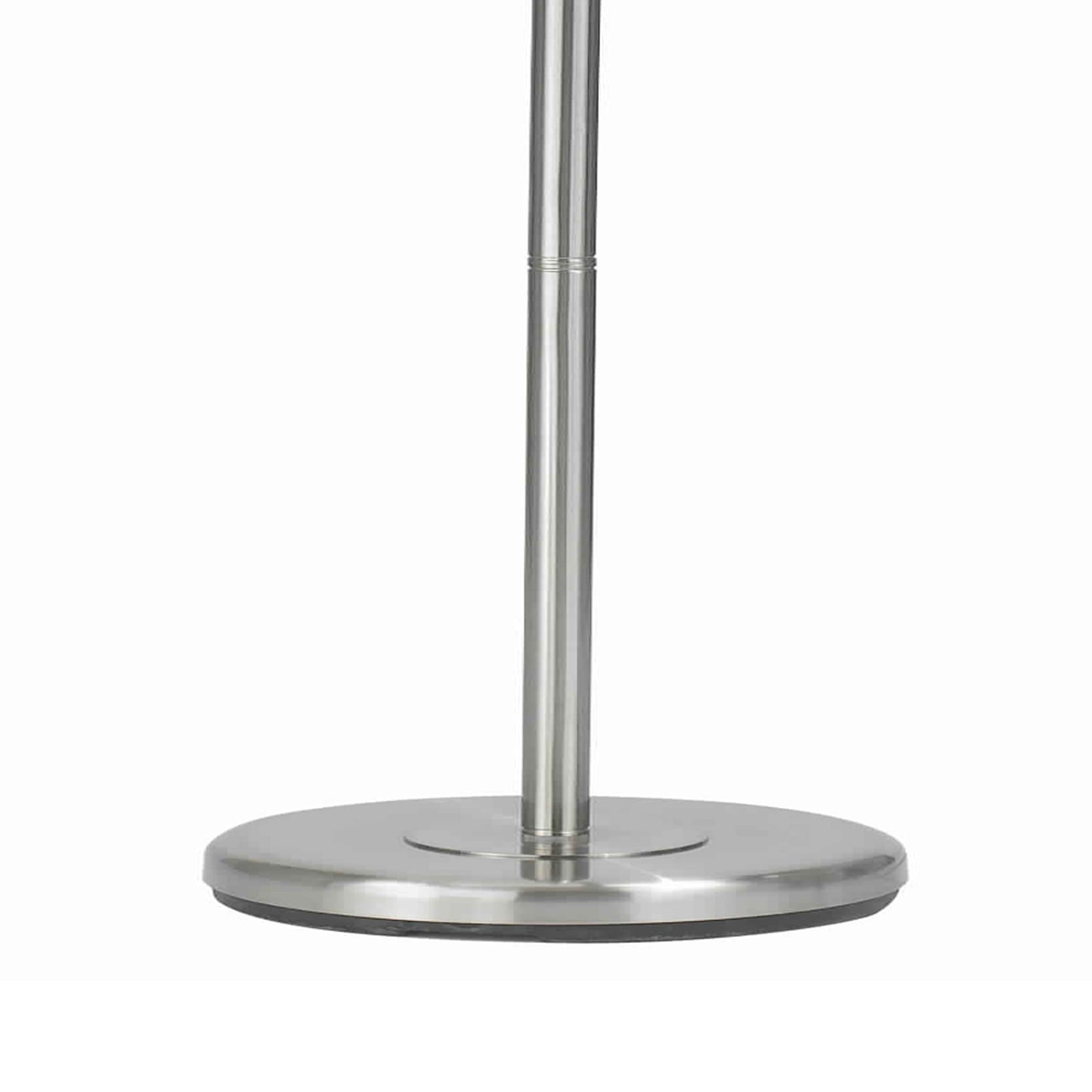 Benzara 70" 3-Way Silver Tubular Metal Body Torchiere Floor Lamp With White Frosted Glass Shade