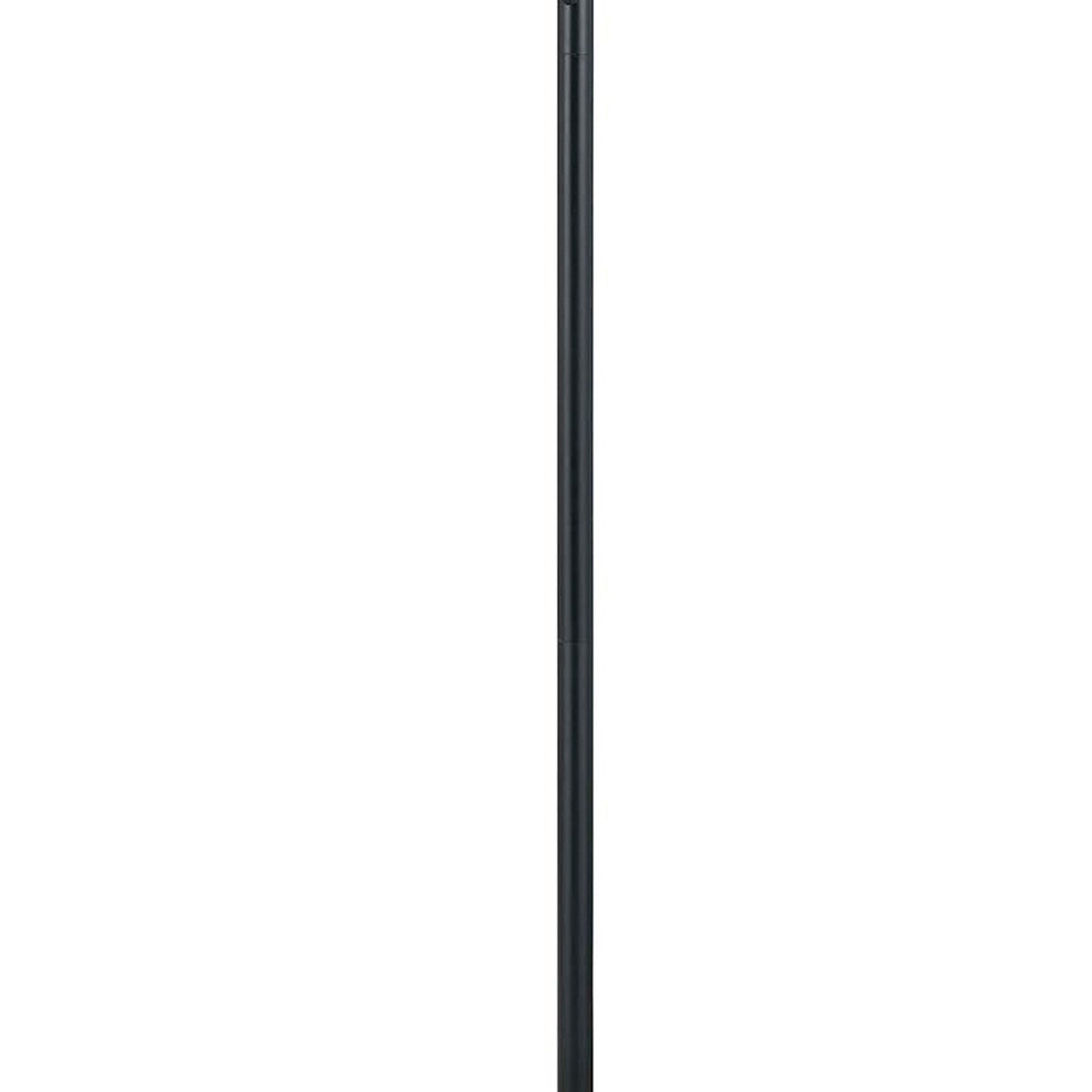 Benzara 80 Watt Black Metal Floor Lamp With Dual Gooseneck and Uno Style Shades