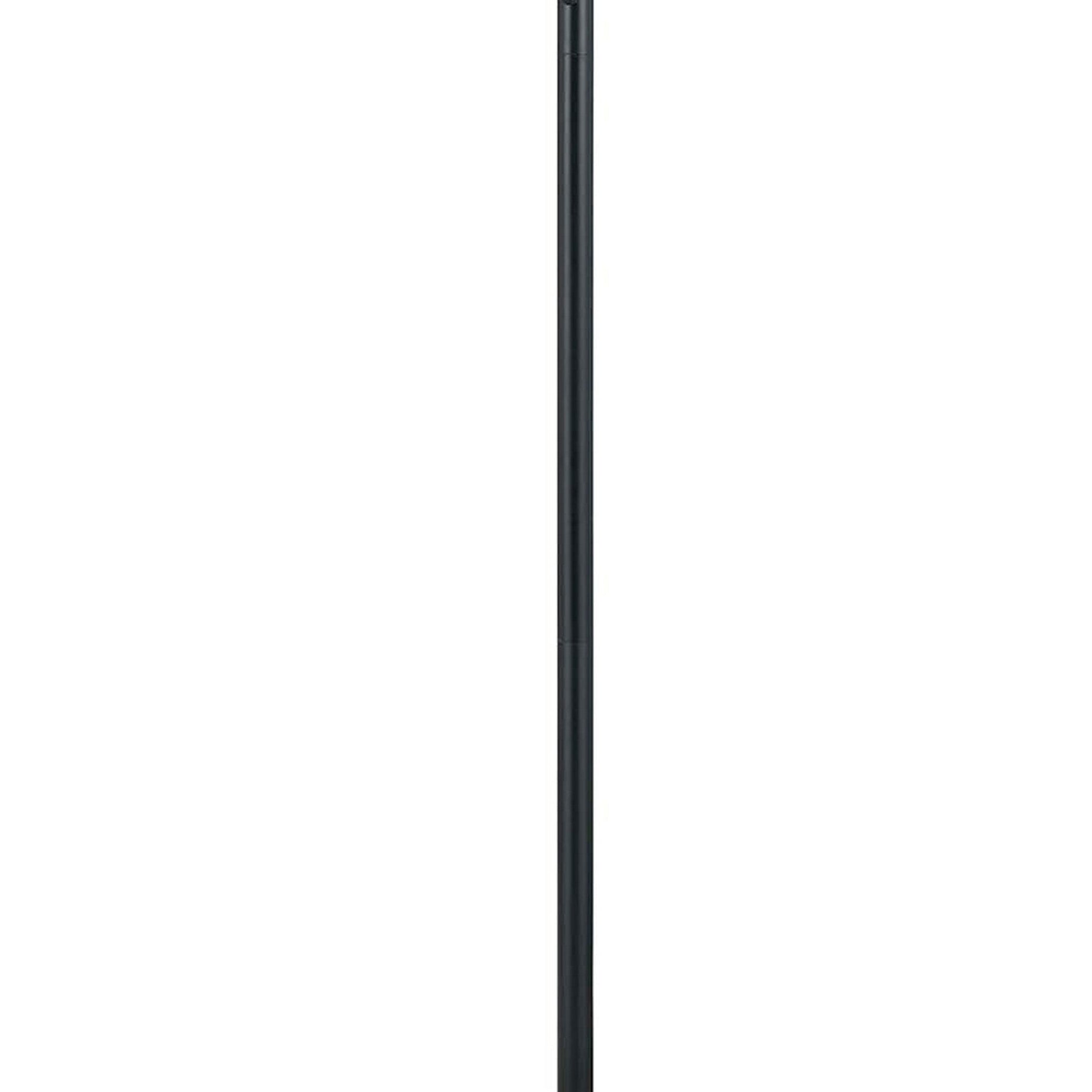 Benzara 80 Watt Black Metal Floor Lamp With Dual Gooseneck and Uno Style Shades