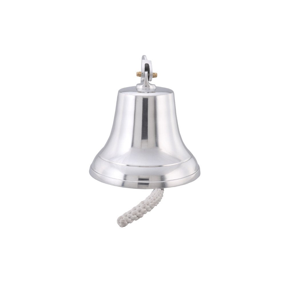 Benzara BM01814 Silver Classic Style Decorative Aluminum Bell With Wall Bracket