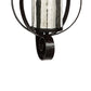 Benzara BM227142 Bronze Intersected Round Metal Wall Sconce With Mercury Glass Hurricane