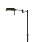 Benzara Black Adjustable Height Metal Floor Lamp With 10W Integrated LED and Swing Arm