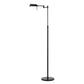 Benzara Black Adjustable Height Metal Floor Lamp With 10W Integrated LED and Swing Arm