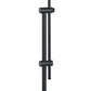 Benzara Black Adjustable Height Metal Pharmacy Floor Lamp With Pull Chain Switch