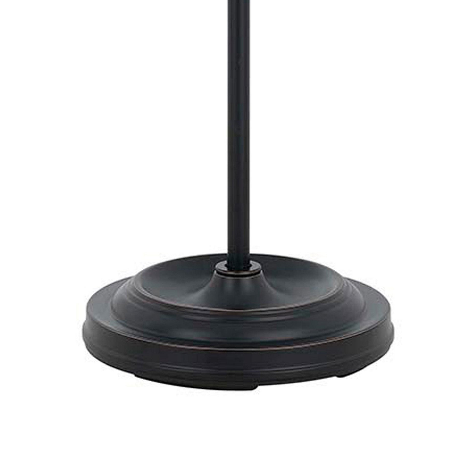 Benzara Black Adjustable Height Metal Pharmacy Floor Lamp With Pull Chain Switch