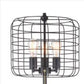 Benzara Black Cage Design Shade Metal Floor Lamp With Pull Chain Switch