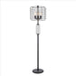 Benzara Black Cage Design Shade Metal Floor Lamp With Pull Chain Switch