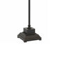 Benzara Black Metal Body Floor Lamp With Adjustable Arm and Textured Glass Shade