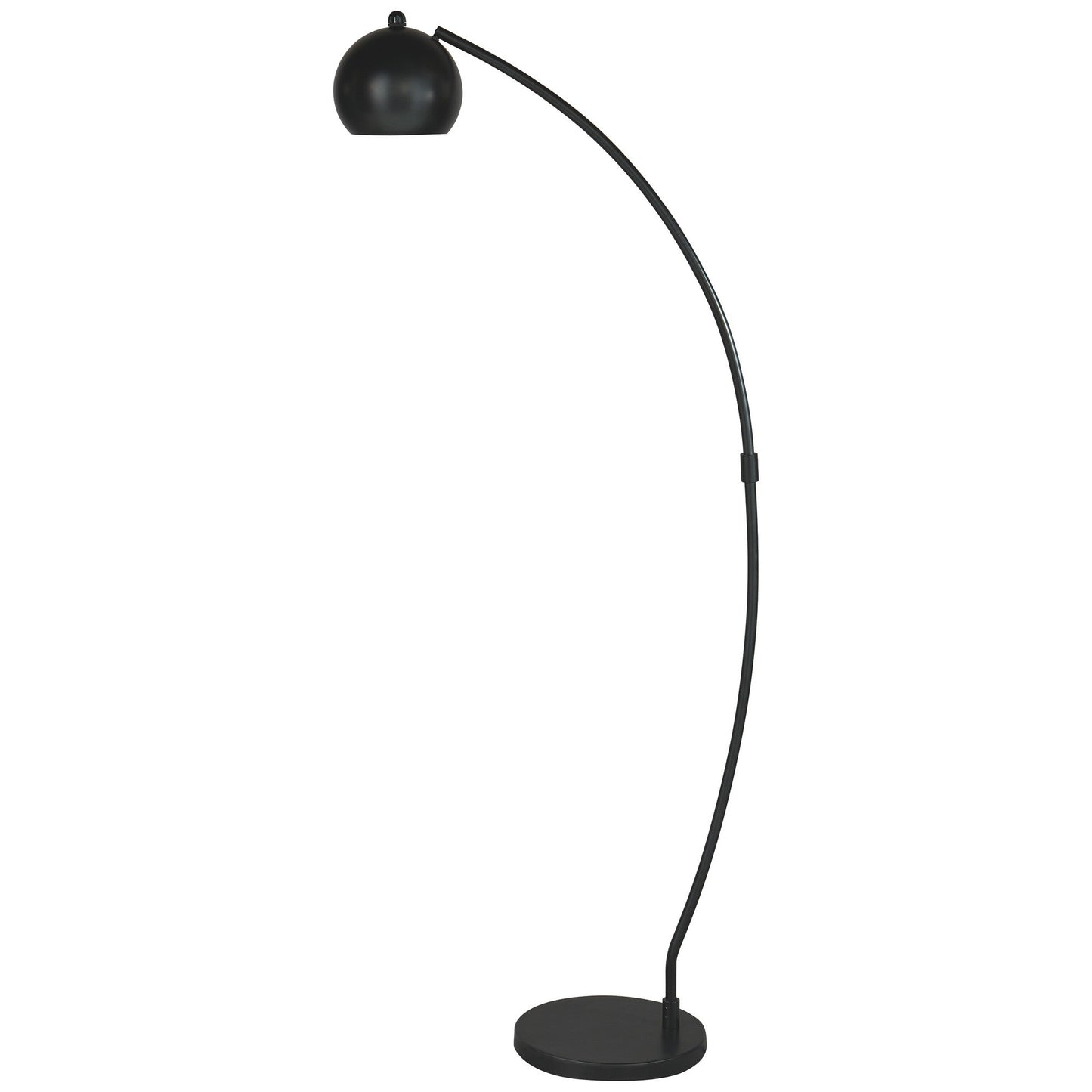 Benzara Black Metal Frame Floor Lamp With Adjustable Shade