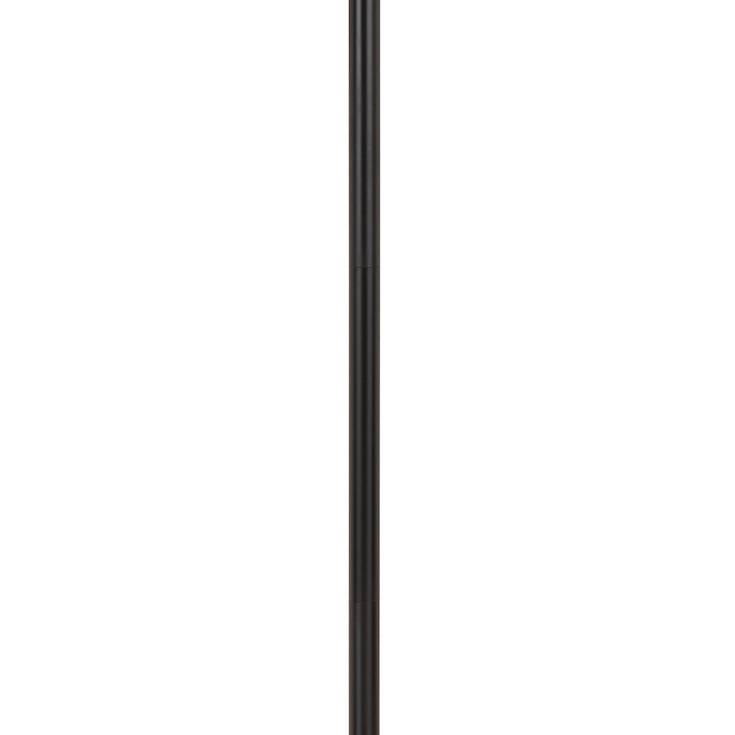 Benzara Black Polyresin Floor Lamp With Multicolored Glass Shade and Pull Chain Switch