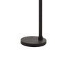 Benzara Black Tubular Metal Downbridge Floor Lamp With Brown Wooden Accents