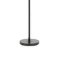 Benzara Black Tubular Metal Stand Floor Lamp With Swing Arm and Beige Shade