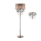 Benzara Cecelia Crystal Floor Lamp With Antler Design