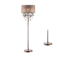 Benzara Cecelia Crystal Floor Lamp With Antler Design