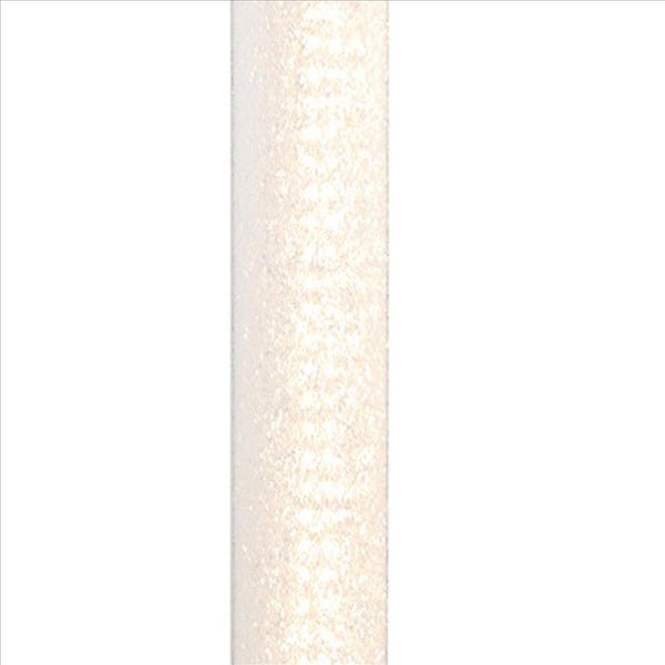 Benzara Clear Column Style Floor Lamp With Sandrock Acrylic Tube