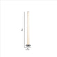 Benzara Clear Column Style Floor Lamp With Sandrock Acrylic Tube