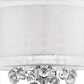 Benzara Clear Twisted Crystal Accent Floor Lamp With Dual Fabric Shade