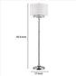 Benzara Clear Twisted Crystal Accent Floor Lamp With Dual Fabric Shade