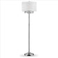 Benzara Clear Twisted Crystal Accent Floor Lamp With Dual Fabric Shade