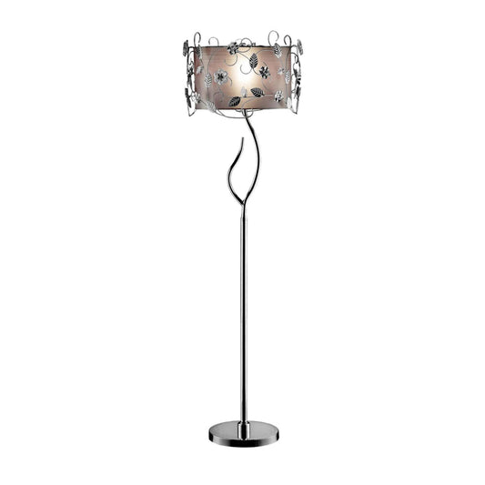 Benzara Elva Traditional Branch-Like Shape Metal Floor Lamp With Floral Wires Wrap Around The Shade