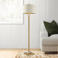 Benzara Gold Floor Lamp With Crystal Orb and Metal Stalk Support