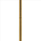 Benzara Gold Floor Lamp With Crystal Orb and Metal Stalk Support