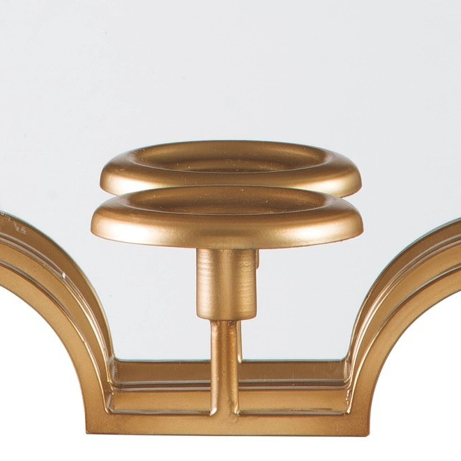 Benzara Gold Metal Frame Wall Sconce With Cut Corner Design