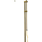 Benzara Gold Metal Rectangular Floor Lamp With Adjustable Pole