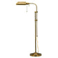 Benzara Gold Metal Rectangular Floor Lamp With Adjustable Pole