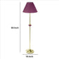 Benzara Pink Stalk Design Metal Floor Lamp With Fabric Pleated Shade