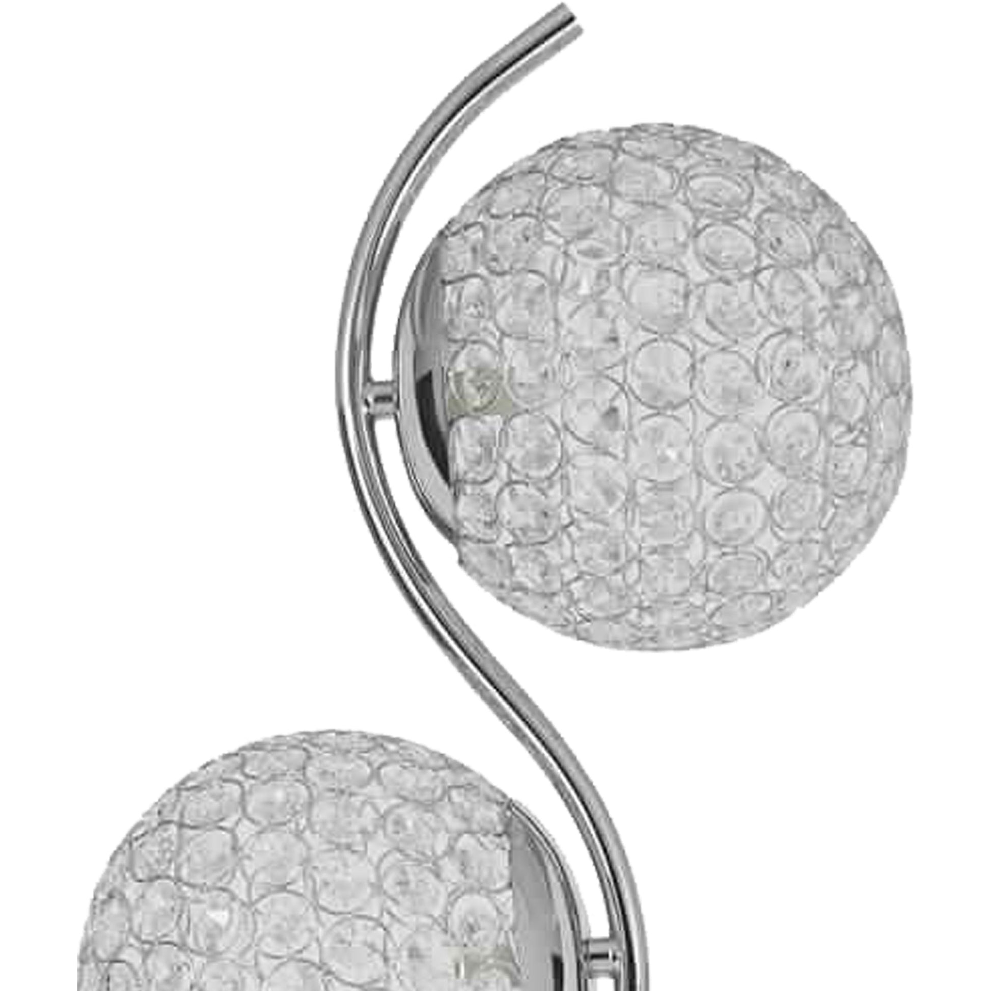 Benzara Silver Contemporary Floor Lamp With Metal and Acrylic Ball Shades