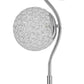 Benzara Silver Contemporary Floor Lamp With Metal and Acrylic Ball Shades