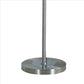 Benzara Silver Floor Lamp With Metal Tube Design Body And Adjustable Head