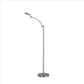 Benzara Silver Floor Lamp With Metal Tube Design Body And Adjustable Head