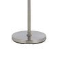 Benzara Silver Metal Body Floor Lamp With Fabric Drum Shade and Pull Chain Switch