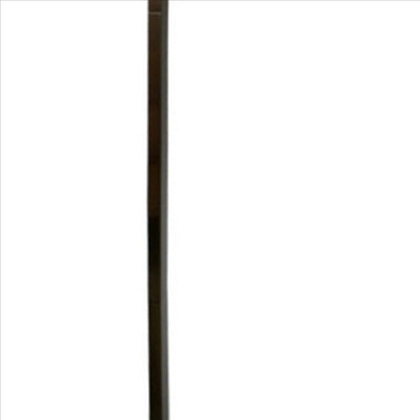 Benzara Silver Metal Frame Support Floor Lamp With Hanging Rectangular Shade