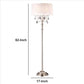 Benzara Silver Stalk Design Metal Floor Lamp With Hanging Crystal Accent