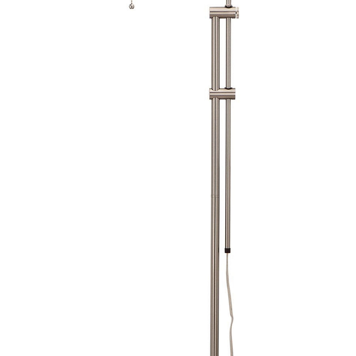 Benzara White Metal Rectangular Floor Lamp With Adjustable Pole