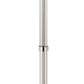 Benzara White Metal and Acrylic Tubular Body Floor Lamp With Fabric Drum Shade